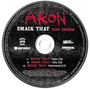 Akon SMACK THAT Featuring Eminem (Promo Maxi CD Single) (2006) - Picture 1 of 2