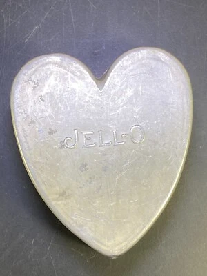 Molde de gelatina gelatina forma de corazón 6" metal 1 pinta vintage Foto 1 de 4