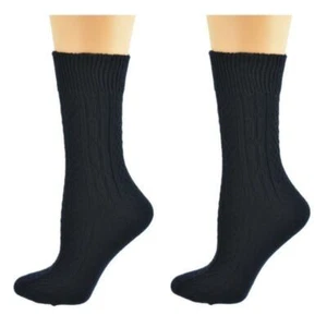 Juego de 2 calcetines de acrílico calcetines cómodos calcetines altos hasta la rodilla calcetines clásicos con cable calcetines - Imagen 1 de 24
