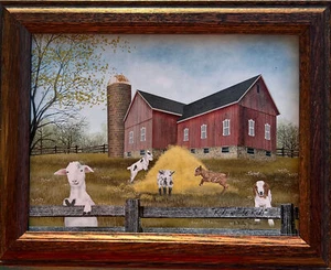 Billy Jacobs Kids will be Kids Goat Farm Art Print-Framed 14.5 x 11.5 - Picture 1 of 1