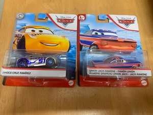 Disney Cars 3 Silver Collection Dinoco Cruz Ramirez & Union Jack Ramone lot of 2 - Picture 1 of 3