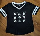 Disney Store Mickey Mouse Shirt Women's XL Emotions Faces Black & White