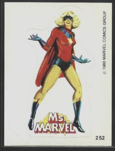 1980 Spanish Marvel Superheroes #252 MS. MARVEL Candy Bar Insert Sticker - Picture 1 of 2