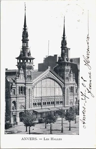 Postal vintage Bélgica Anvers Amberes Les Halles B101 - Imagen 1 de 2