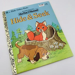 The Fox and the Hound Hide and Seek Disney Little Golden Book Vintage 1981 - Picture 1 of 8