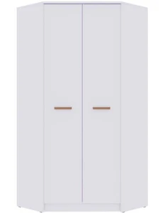 Eckgarderobe Grant G8N, für ein Schlafzimmer, mit Regalen und einem Kleiderbügel - Bild 1 von 6
