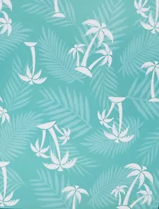 Tovaglia Cucina Vinile Peva, 52x90" Oblungo, PALME BIANCHE SU ACQUA, BL - Foto 1 di 14
