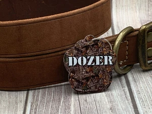 Paw Print Shaped Pet ID Name Tag Large | Personalized Custom Made to Order - Picture 1 of 4