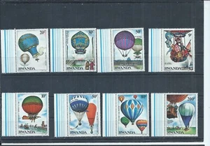 Rwanda stamps. 1984 Manned Flight Balloons Aviation MNH SG 1194 - 1201 (AA623) - Picture 1 of 2