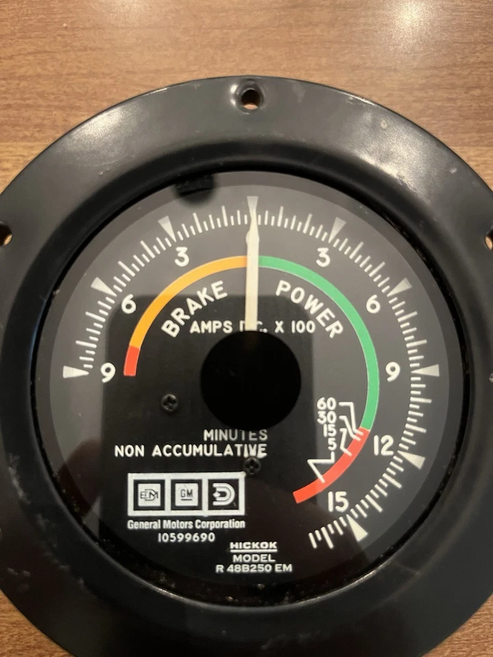 EMD GM Locomotora Grupo Tren Freno Medidor de Potencia Hickok Modelo 488350 EM Bonito Foto 1 de 2