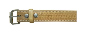 PROTEKTOR MODELO CINTURÓN DE CUERO DE 38 "PARA HOMBRE TEJIDO PRENSADO NATURAL CON COSTURAS BLANCAS - Imagen 1 de 2