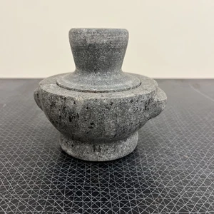 Natursteinmörser & Pilzstößel 5" von CHEFS, grauer Stein - Bild 1 von 8