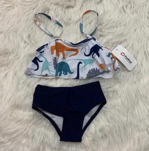 mommy & me navy dinosaur swimsuit girl small - Picture 1 of 2