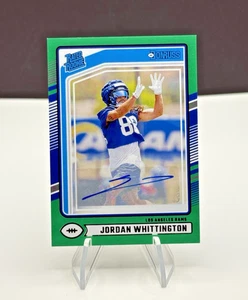 2024 Panini Donruss Jordan Whittington Rated Rookie Green Press Proof Auto Rams - Picture 1 of 3