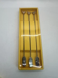 Jack Daniels Swizzle Sticks Set of 3 Tennessee Honey Barware Cocktail Stirrers - Picture 1 of 4
