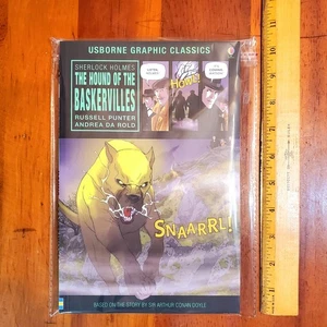 Sherlock Holmes Hound of the Baskervilles Usborne Graphic Novel Classics Comic - Foto 1 di 5