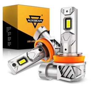 AUXBEAM H11 LED Headlight Super Bright Bulbs 6500K White 18000LM High/Low Beam - Picture 1 of 12
