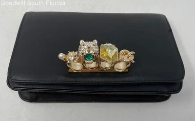 Bolso Bandolera Aldo Mujer Negro Correa Ajustable Embellecido Hombro Foto 1 de 4