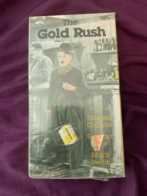 Gold Rush VHS Vintage 1985 Charles Chaplin Congress Video Brand New Sealed Foto 1 de 4