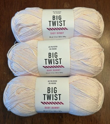 Big Twist Baby Bunny Yarn Lot of 3 - Strawberry Smoothie - NEW - Image 1 of 3