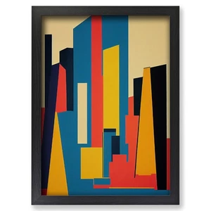 Framed The Abstract Architecture No.4 Skyscraper Wall Art Canvas Print Picture - Picture 1 of 4