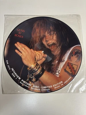 Guns N’ Roses Interview Picture Disc Vinyl LP-UK Import Limited Edition 1987 Foto 1 de 2