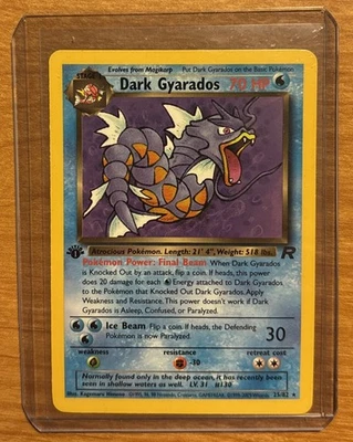 Pokemon Dark Gyarados 1ST EDITION Team Rocket 25/82 Non Holo NM NON PLAYED - Image 1 of 2