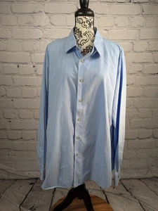Apt 9 Hombre Manga Larga Botón Frontal Estampado Rayas 100% Algodón Talla 2xl Camisa B23 - Imagen 1 de 10