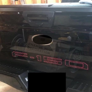 3D Tailgate Emblem For F-150 Letter 2018-2020 Waterproof Decal Black Red Outline - Picture 1 of 12