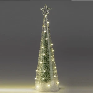 LED Dekoobjekt Pyramide Baum WINTERZEIT mit Tanne H. 32cm Glas Formano W25 - Bild 1 von 2