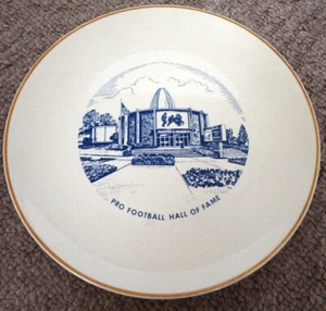 PRO FOOTBALL HALL OF FAME SAMMLERTELLER 10-1/4" VINTAGE SOUVENIR W.C. FAHNE - Bild 1 von 6