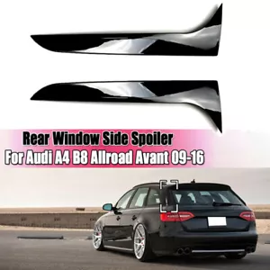 Rear Window Side Spoiler Trim Cover Splitter For Audi A4 B8 Allroad Avant 09-16 - Picture 1 of 12
