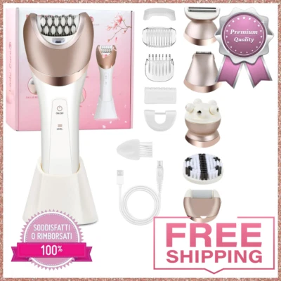 Depilatore 6in1 Donna Rasoio Elettrico Inguine Intimo Epilatore Elettrico Indolo - Immagine 1 di 4