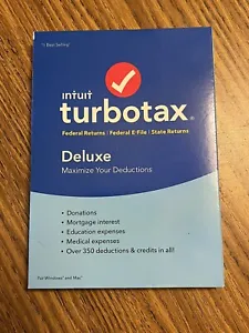 2018  Turbo Tax Deluxe Federal CD - Picture 1 of 3
