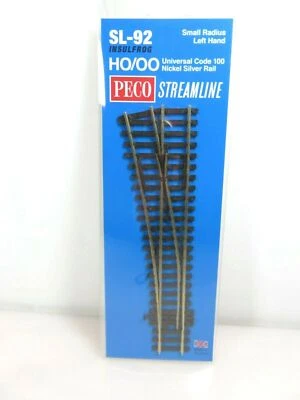 Peco Streamline HO SL92 Code100 Track Insulfrog Small Radius Turnout Left Hand - Image 1 of 4