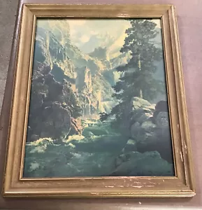 Vintage Original Großer Maxfield Parrish Druck. Royal Gorge Of Colorado. - Bild 1 von 5