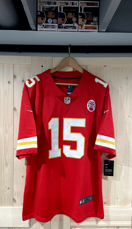 Jersey rojo KC Chiefs Patrick Mahomes - todo cosido - para hombre XL - NUEVO CON ETIQUETAS Foto 1 de 4