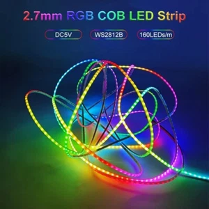 WS2812B Ultra Narrow 2.7mm COB LED Strip Individually Addressable Pixel Light - Picture 1 of 9