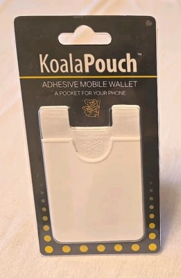 KOALA POUCH Adhesive Mobile Smartphone Wallet Card Holder - White. * NEW * - Image 1 of 2