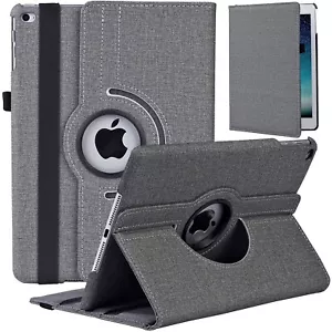 iPad Rotating Case Fabric 360 Stand Cover For iPad Mini Pro 12.9 Air 11 13 M2 M3 - Picture 1 of 14