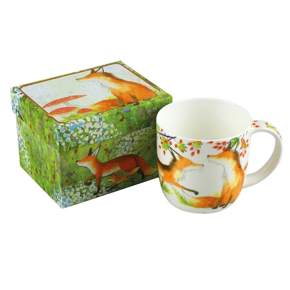 Emma Ball  ‘Foxes’ Wildlife Fine Bone China Mug  Matching Presentation Gift Box - Изображение 1 из 1