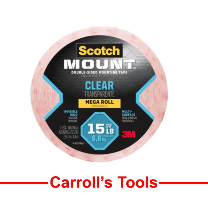 Scotch 2.45cm x 11.4m Clear Double Sided Mounting Tape - MEGA ROLL - image 1 of 1