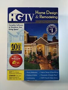 HGTV Home Design & Remodeling Suite - Software & User Manual 2008 NOS