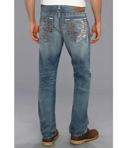 NUEVO True Religion Brand Jeans Para Hombre Geno Delgados Rectos Super T Naranja 32, 33, 42 - Imagen 1 de 7