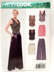 New Look by Simplicity 6919 Size A 6-16 Vest Skirt Wide Leg Pants Uncut 2009 - Picture 1 of 4