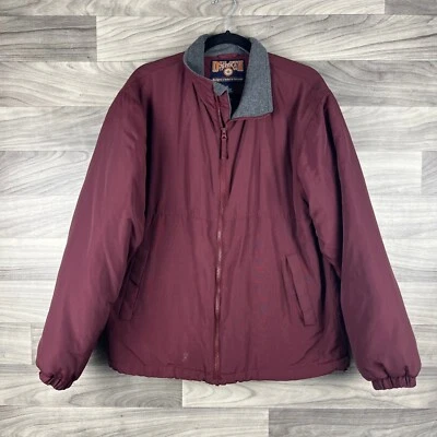 Duluth Jacket Mens M Red Fleece Lined Nylon Insulated Zip Inner Pockets Outdoor - Image 1 of 4