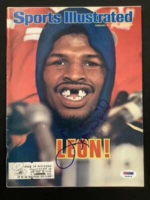 Leon Spinks Signed Sports Illustrated Boxing Autograph 2/27/78 Teeth PSA/DNA 1 - Image 1 of 3