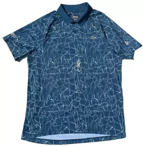 POLO LACOSTE FIRMATA NOVAK DJOKOVIC 2024 AUSTRALIANA FRANCESE US OPEN WIMBLEDON JSA - Foto 1 di 5