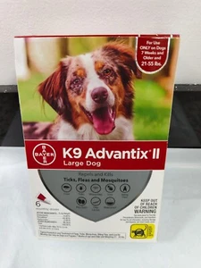 K9 Advantix II Flea Prevention & Treatment for Large Dogs 21-55lbs - 6 Pack