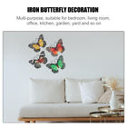  4 Pcs Wrought Iron Butterfly Decoration Wall Butterflies Outdoor